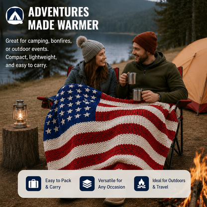 🇺🇸❤️American Flag Flannel Blanket — Ultra-Soft Flannel | Non-Shedding | Suitable for All Seasons