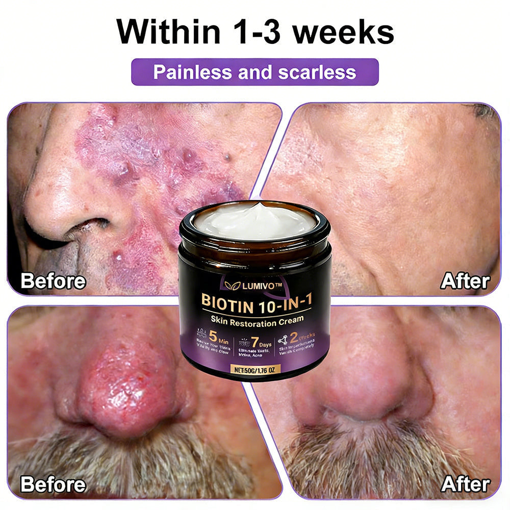 Made and Shipped from USA ✨LUMIVO™  Biotin 10-in-1 Skin Restoration Cream 🍀
