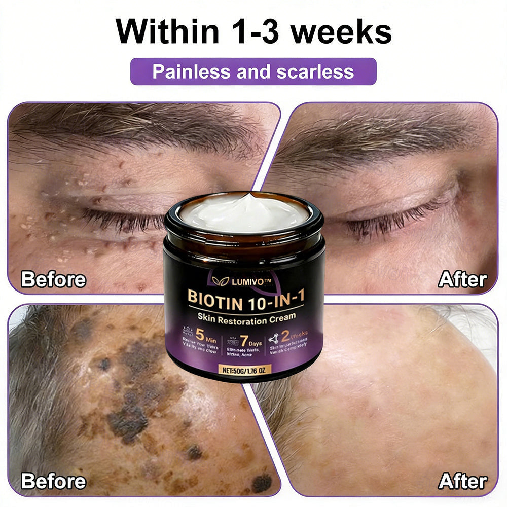 Made and Shipped from USA ✨LUMIVO™  Biotin 10-in-1 Skin Restoration Cream 🍀