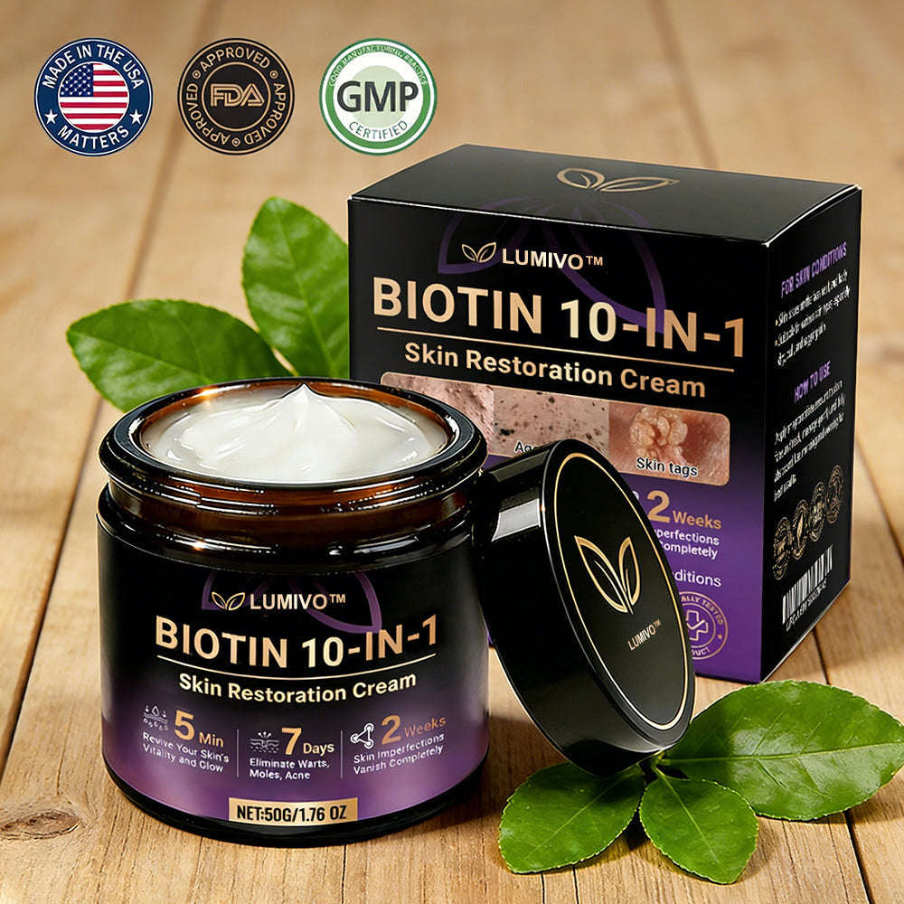 Made and Shipped from USA ✨LUMIVO™  Biotin 10-in-1 Skin Restoration Cream 🍀