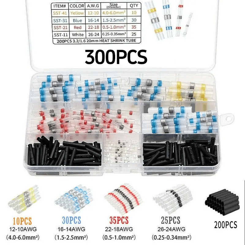⏰ 3-Hour Flash Sale —300PCS WATERPROOF SOLDER WIRE CONNECTOR KIT