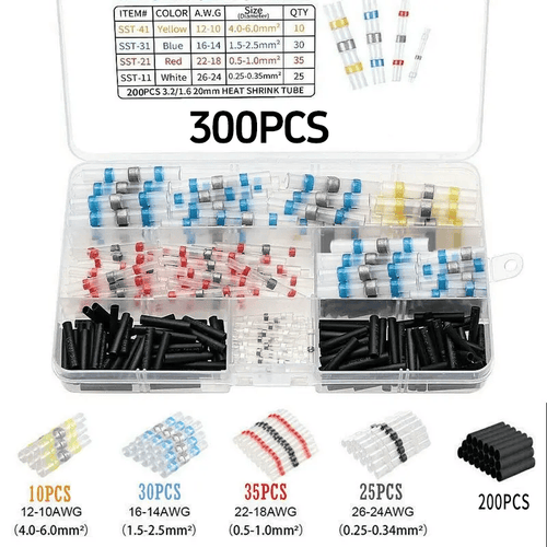 ⏰ 3-Hour Flash Sale —300PCS WATERPROOF SOLDER WIRE CONNECTOR KIT