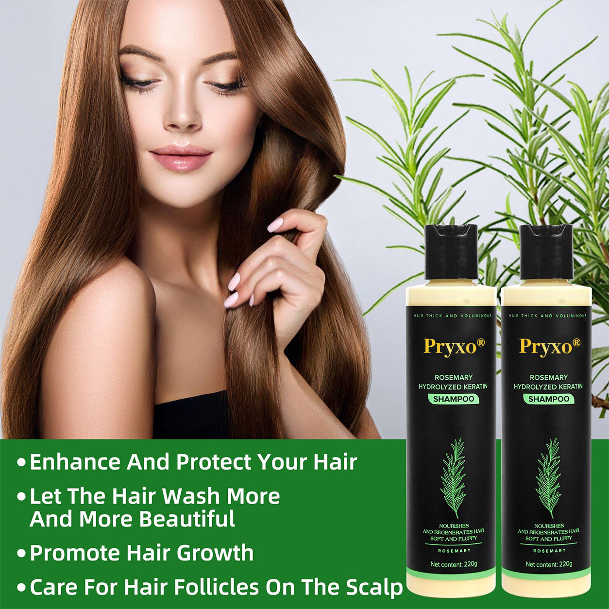 🔥 50% OFF For The Next 3 Hours Only! Pryxo® Rosemary Shampoo | Hair Growth & Anti-Dandruff Scalp Treatment
