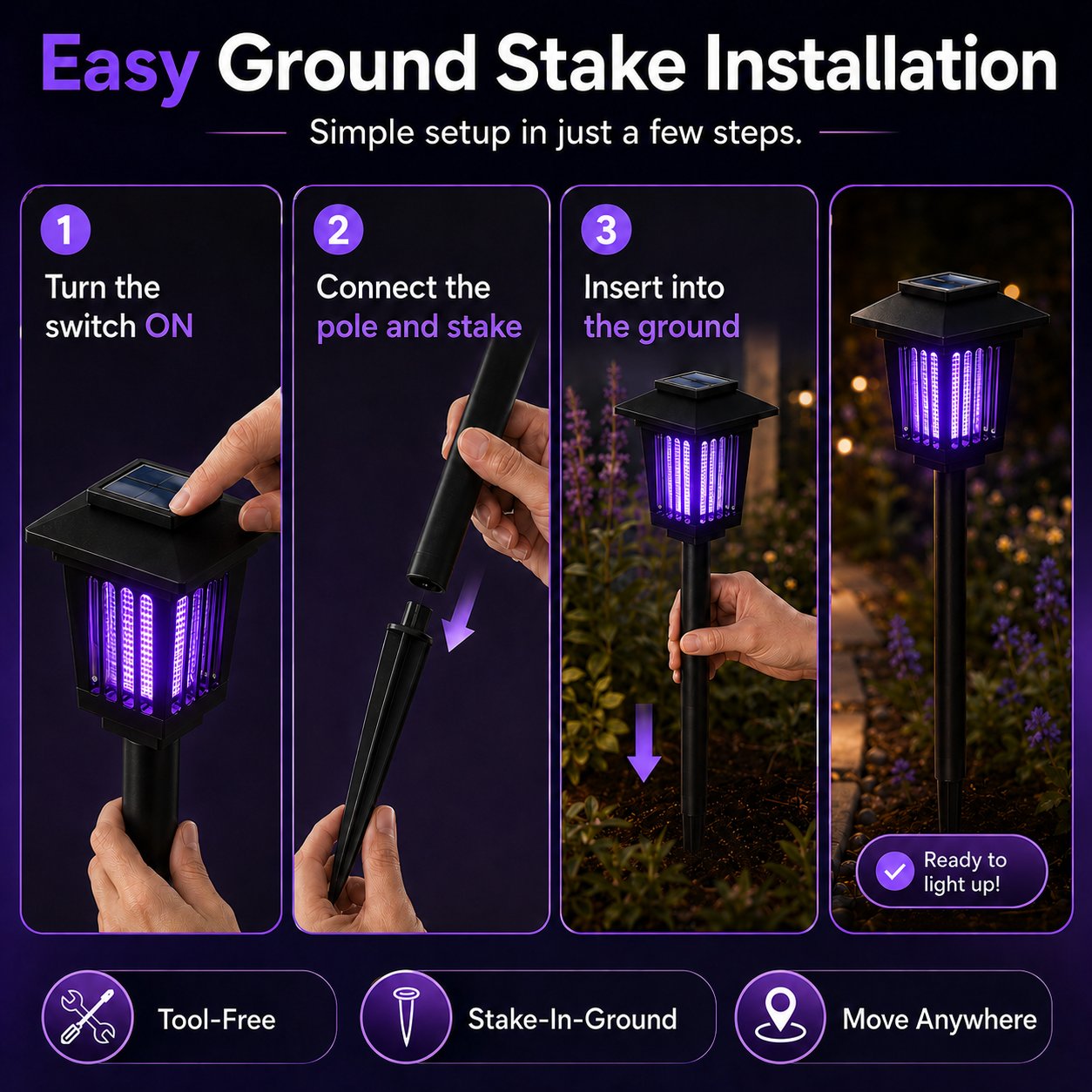 🦟Solar Mosquito Zapper Path Light