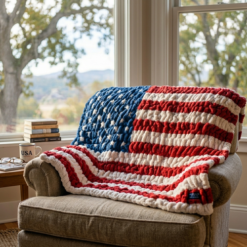 🇺🇸❤️American Flag Flannel Blanket — Ultra-Soft Flannel | Non-Shedding | Suitable for All Seasons